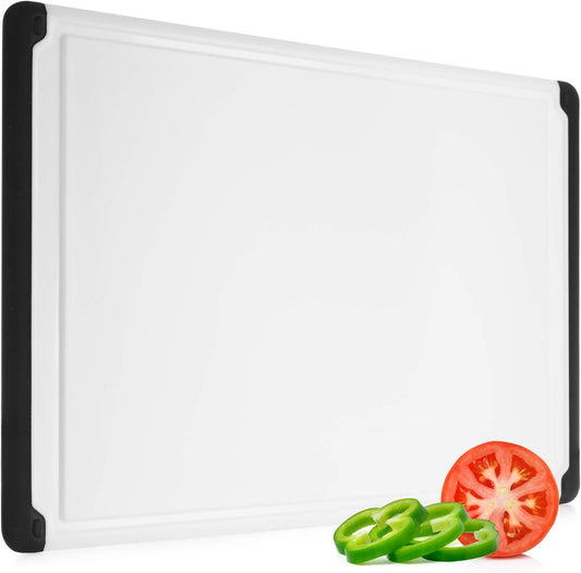Extra Large Plastic Cutting Board for Kitchen - 18 Inch Dishwasher Safe Cutting Board, Reversible Chopping Board with Juice Groove + Non Slip Feet for Meat, Fruit, Vegetables, Meal Prep by Belwares