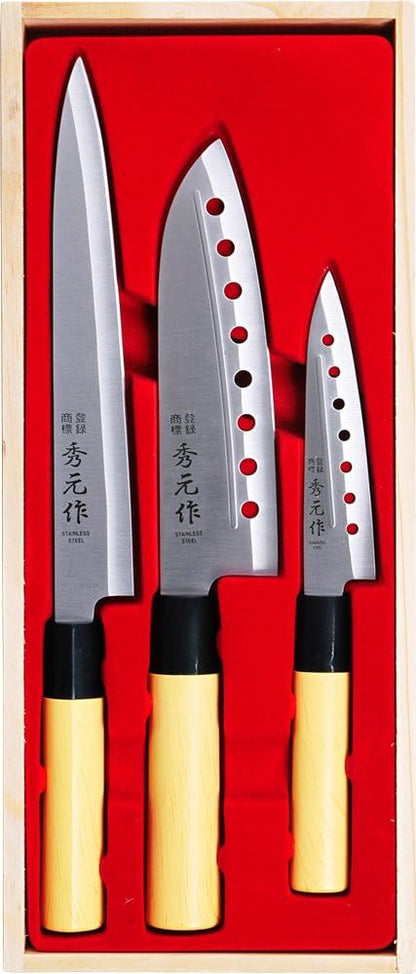 Sumikama SP-005 5-Piece Set, Sashimi Knife, Nagiri Knife, Santoku Knife, Petty Knife, Koide Blade Knife, Set of 5