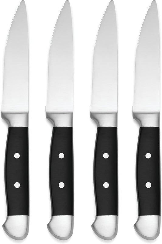 Oneida Crosshatch Cutlery Set – Jumbo 4-Piece Steak Knife Set