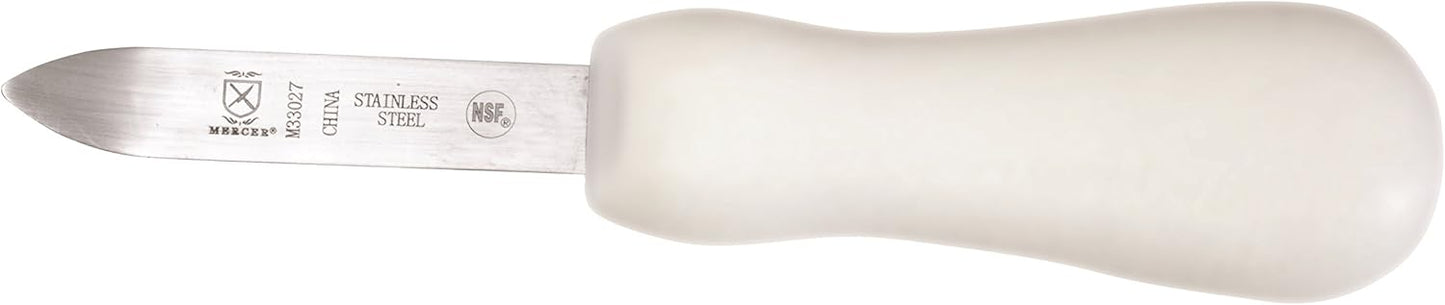 Mercer Culinary Oyster Knife with Poly Handle, 3 Inch, White