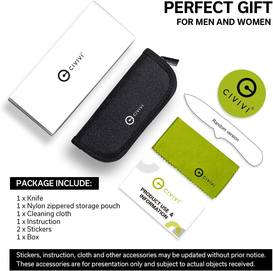 CIVIVI Folding Pocket Knife for EDC, Small Mini Praxis Knife for Men Women, 2.98" Damascus Blade Guibourtia Wood Handle, Sharp Camping Hiking Knives C18026C-DS1