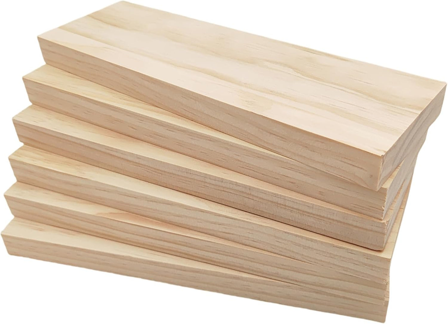 4PCS Rectangle Wood Boards Unfinished Wood Blocks for Crafting, 8x6x1in Blank Whittling Wooden Blocks for Wood Carving,Painting & Burning