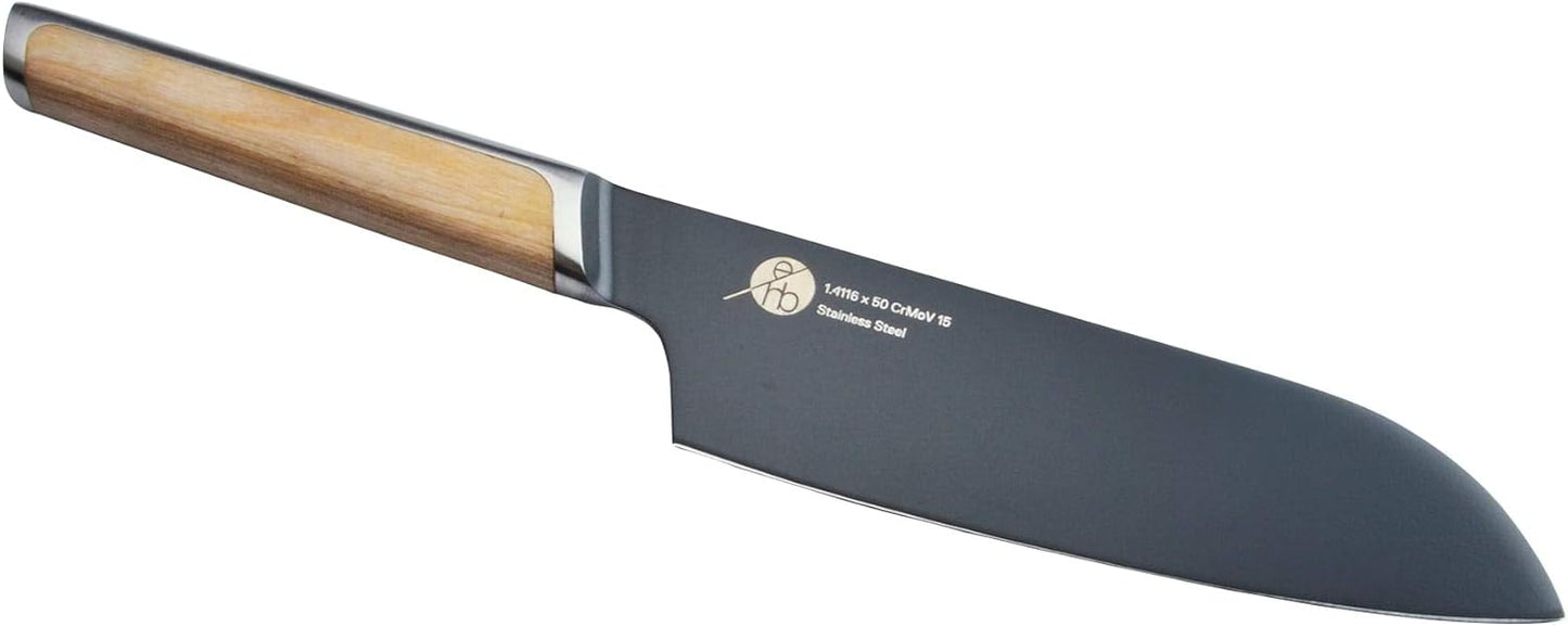 Everdure German Steel Professional Bread Knife, 10.55 Inch Serrated Edge Blade, Titanium Coated Blade with Pakka Wood Handle, Perfect Kitchen Knife for Slicing Bread Loaves, Bagels, Cake, and More