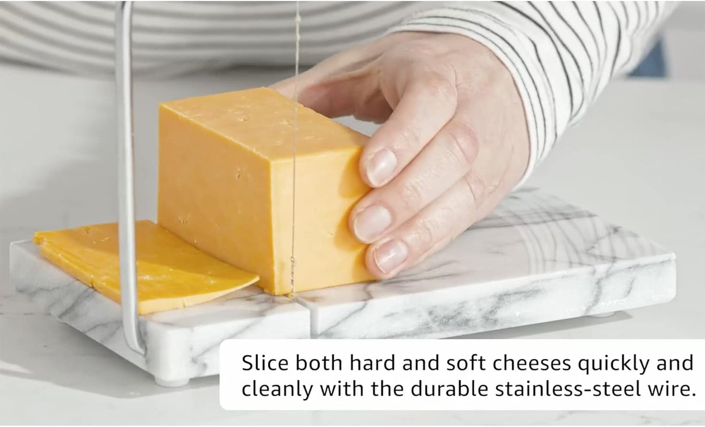 Fox Run Brands 3841COM Fox Run 3841 Marble Cheese Slicer, White