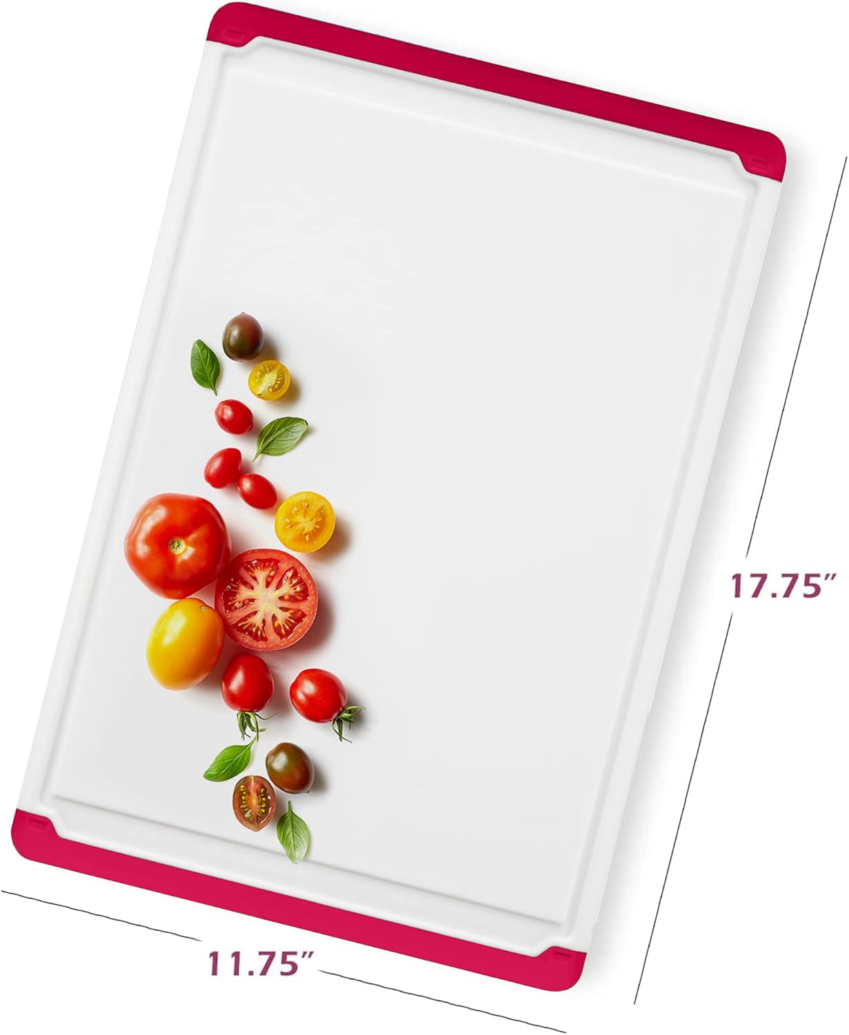Extra Large Plastic Cutting Board for Kitchen - 18 Inch Dishwasher Safe Cutting Board, Reversible Chopping Board with Juice Groove + Non Slip Feet for Meat, Fruit, Vegetables, Meal Prep by Belwares