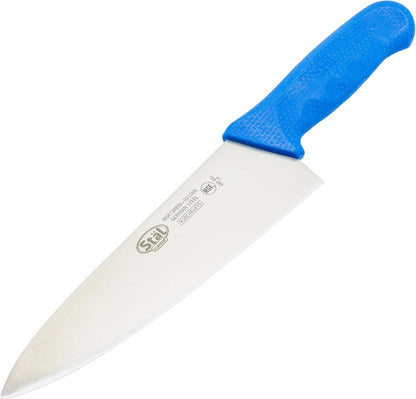 Winco 10" Commercial-Grade Chef's Knife with German Steel Blade, Blue