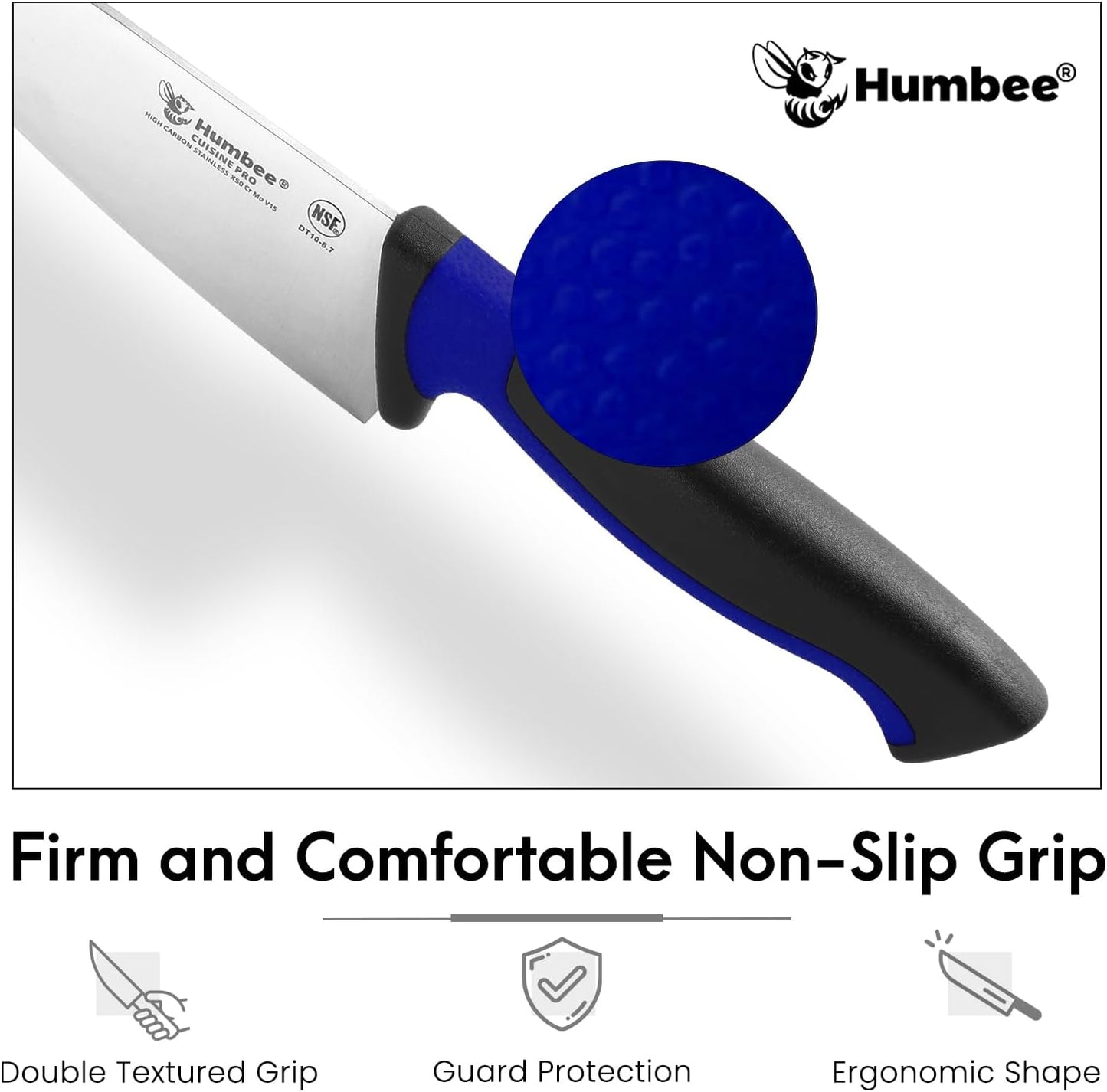 7.5-Inch Nakiri Knife, High Carbon Stainless Steel Hollow Grind Blade, Razor Sharp Edge, Ergonomic Non-Slip Handle, Cleaver Style, DT-50 Series, Orange