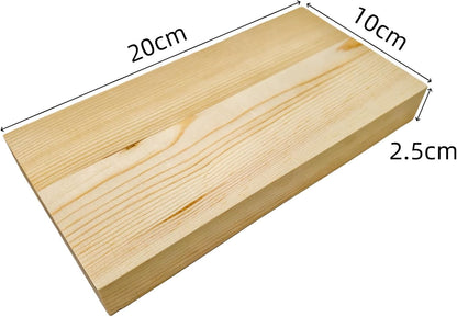 4PCS Rectangle Wood Boards Unfinished Wood Blocks for Crafting, 8x6x1in Blank Whittling Wooden Blocks for Wood Carving,Painting & Burning