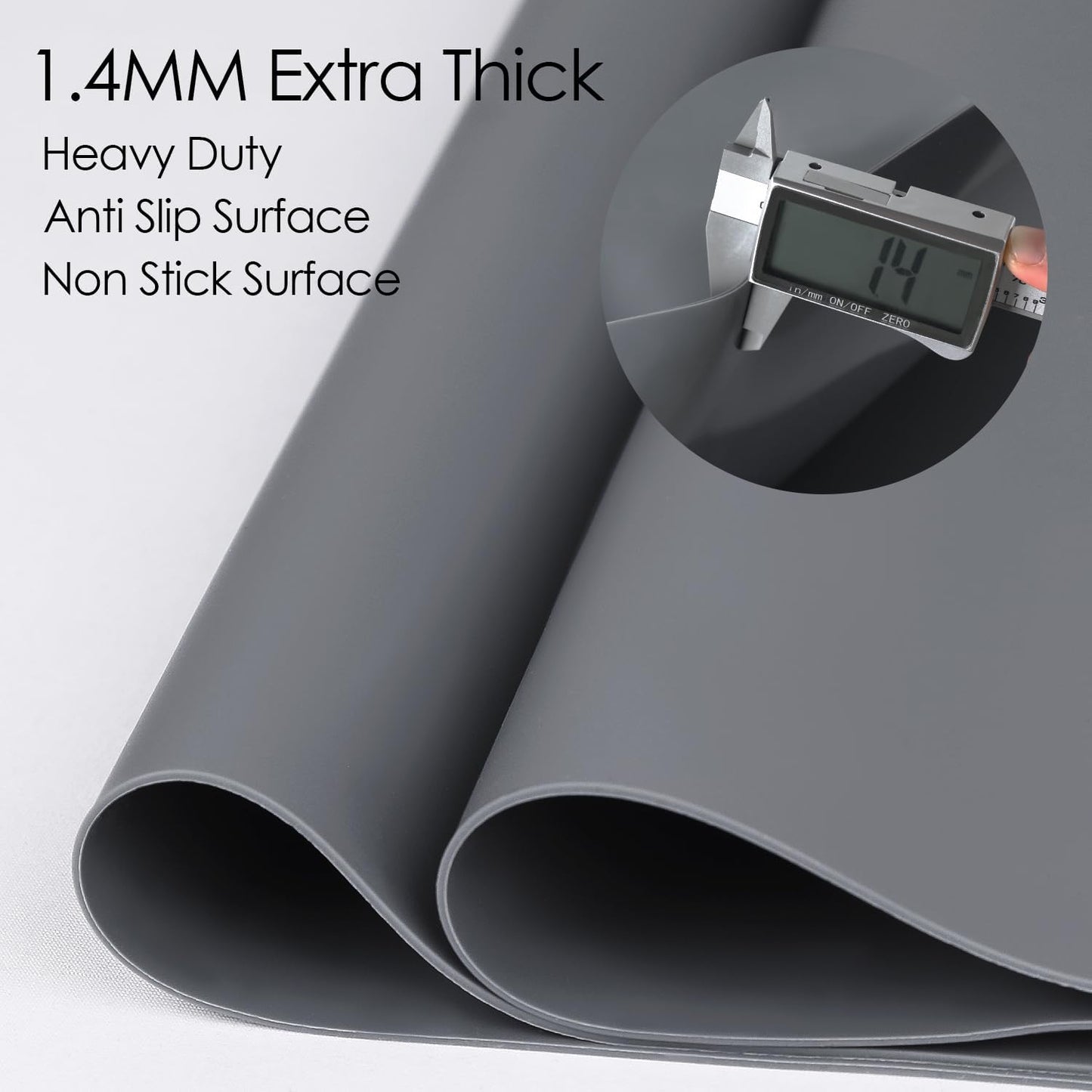 Extra Large Dark Green Countertop Mat - Silicone Table Kitchen Desk Mat - Non-Slip & Heat Resistant - Dinner Placemat Pastry Dough Rolling Mat - Colors A