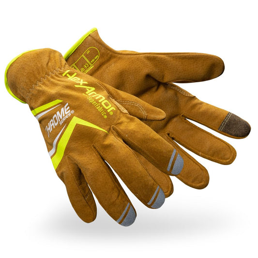 HexArmor Cut-Resistant Impact Protection Leather Work Gloves | Chrome SLT ® Series 4067 | Medium