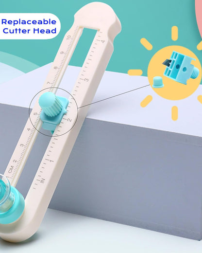 Oythiem Circle Cutter Tool for Paper Crafts - Rotary Cutter Round Cutting Knife for Scrapbooking, Card Making, Art And Diy Crafts, Fits Circles with A Radius Between 0.6"-4"