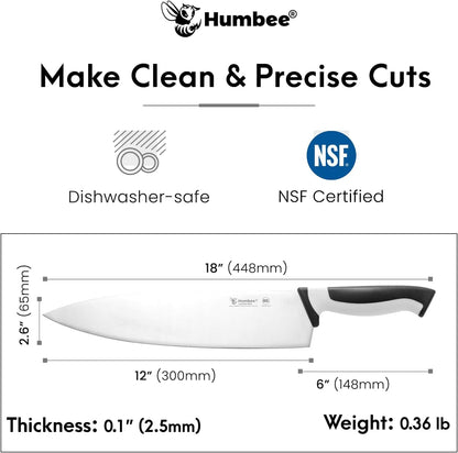 7.5-Inch Nakiri Knife, High Carbon Stainless Steel Hollow Grind Blade, Razor Sharp Edge, Ergonomic Non-Slip Handle, Cleaver Style, DT-50 Series, Orange