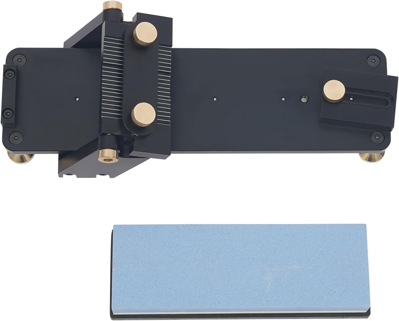 Fixed Angle Whetstone Set, Non-slip Sawinery Sharpening Jig with with 1000/6000 Whetstone, Knife Sharpening Polishing Stone with Fixed Angle Sharpener for Woodworking Carving Chisel Knife