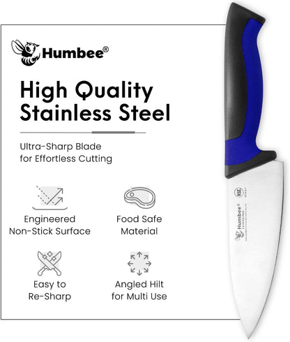 7.5-Inch Nakiri Knife, High Carbon Stainless Steel Hollow Grind Blade, Razor Sharp Edge, Ergonomic Non-Slip Handle, Cleaver Style, DT-50 Series, Orange
