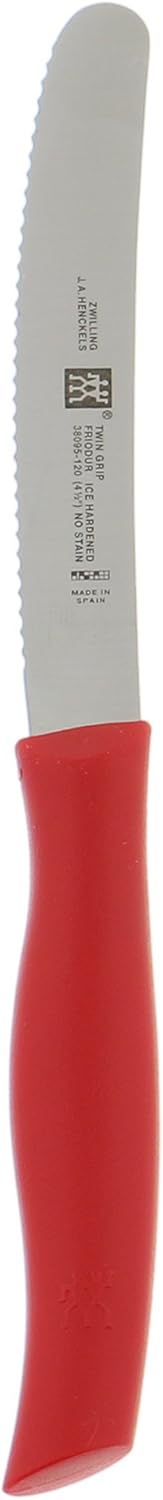 ZWILLING TWIN Grip 4.5-inch Serrated Utility Knife - Red