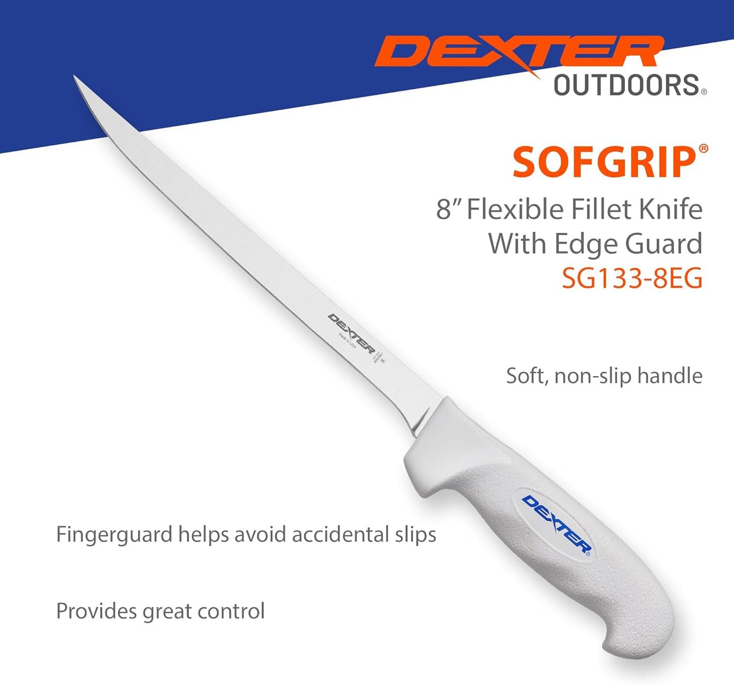 Dexter Outdoors 6" SOFGRIP Fillet Knife | Includes Edge Guard