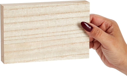 Bright Creations Wood Blocks - Wood Boards for Crafts & MDF Board Projects - Carving Blocks & Smooth Painting Surface - 3 x 10 in, 1 in Thick, 4-Pack
