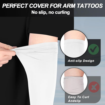 UV Sun Protection Arm Sleeves for Men Women, UPF 50+ Cooling Sun Sleeves to Cover Arms Sports Compression Covers