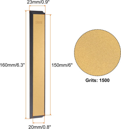 uxcell Diamond Sharpening Stone, 6" x 0.8" (150mm x 20mm) 80 Grits Titanium Coated Whetstone Sharpener Grinding Plate Hand Tool