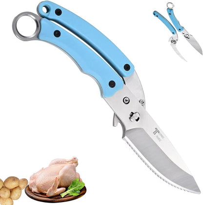 Heavy Duty Kitchen shears, all Purpose shears for food, Poultry Scissors, Stainless Steel Kitchen Scissors for camping, baking G10 Donut Pink