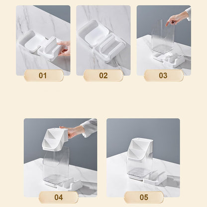 Kitchen Knife Holder,Universal Multifunctional Kitchen Storage Rack,Modern Fashionable Knife Utensil Organizer for Kitchen Countertop Cutting Board Pot Cover Chopsticks Fork(white)