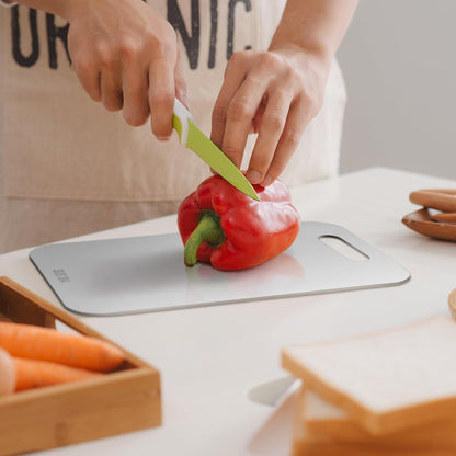 Yaocom 3 Pcs Stainless Steel Cutting Board for Kitchen 304 Steel Chopping Dishwasher Safe Metal Cutting Board Set for Kitchen Meat Fruit Vegetable (13.4"x9",11.8"x7.9",9.5"x6")