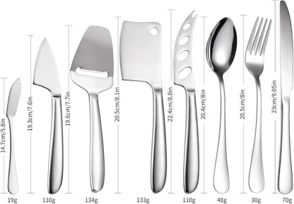 Copper Cheese Knives Set 7 Pieces Stainless Steel Kitchenware Utensils Gadgets 7 Pieces Cheese Knife,Cheese Spreader,Cheese Forks,Cheese Slicer,Cheese Cutter,Butter Knife