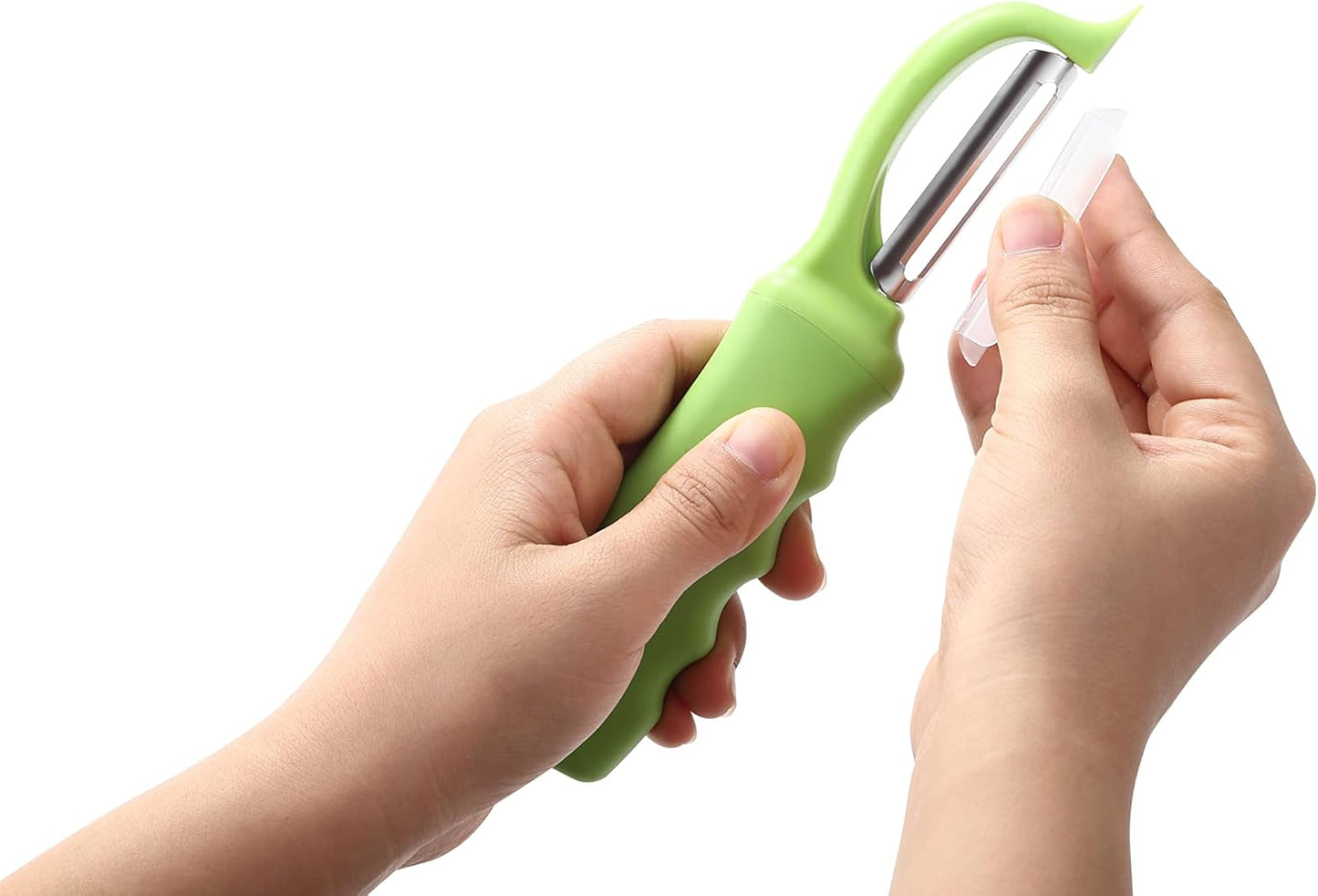 Spring Chef Premium Swivel Vegetable Peeler, Soft Grip Handle and Ultra Sharp Stainless Steel Blades - Perfect Kitchen Peeler For Veggie, Fruit, Potato, Carrot, Apple - Black