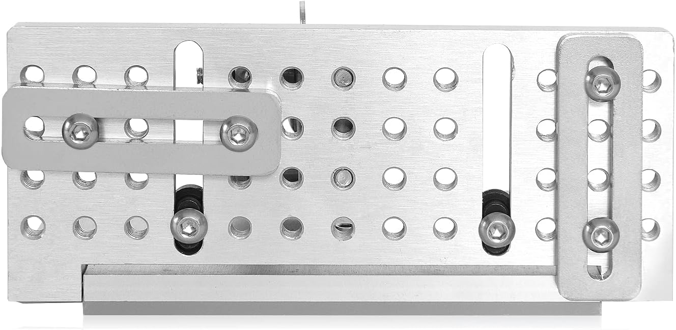 Belt Grinder Knife Jig, 7-3/4’’ Long Sharpening Locator Adjustable Angle, Belt Knife Sharpener Jig with Tool Rest, Knife Making Angle Grind Guide for Belt Sander Machine