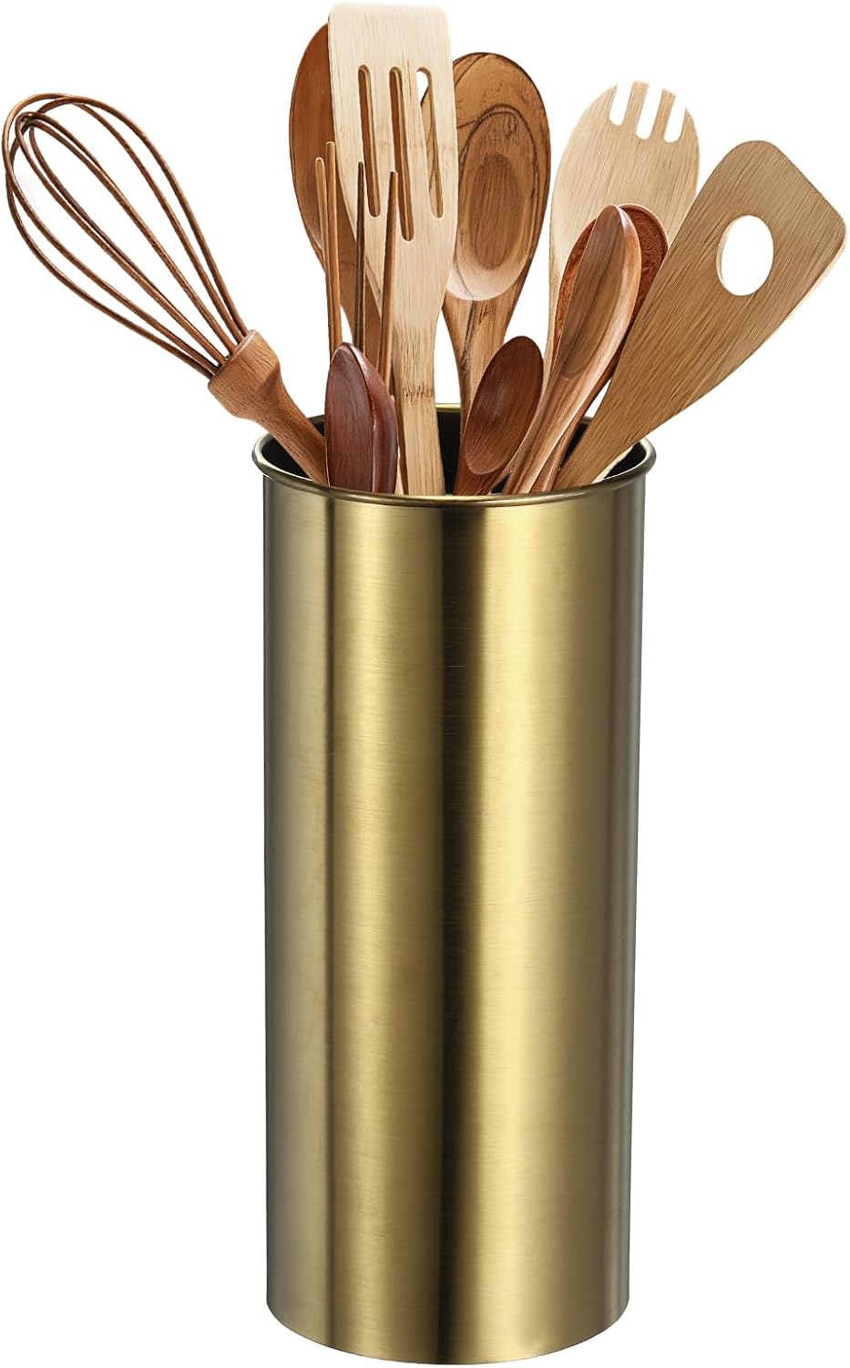 uxcell Kitchen Utensil Holder, 3.1x4.7 Stainless Steel Utensil Cutlery Holder Cooking Flatware Organizer for Kitchen Restaurant Countertop Fork, Straw, Knives, Spoon, Chopstick, Silver