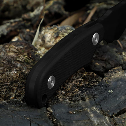 Omesio Neck Knife, Full Tang EDC Knife Necklace for Men, 5.82" Fixed Blade with Kydex SHeath and Clip, Nessmuk Blade Small D2 Steel G10 Handle for Outdoor, Survival, Camping