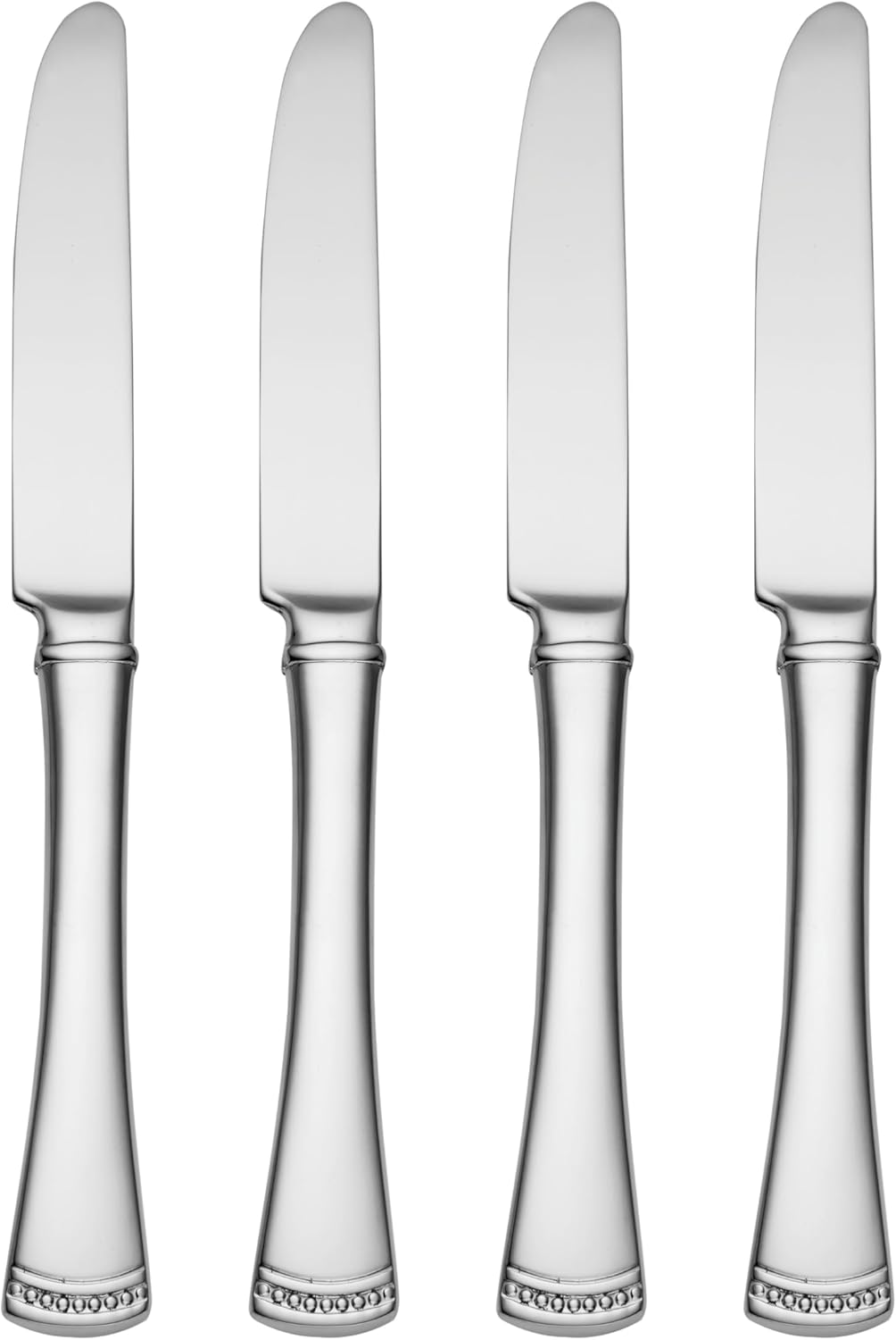 Lenox Silverware Set, Portola 12-Piece Steak Knife Flatware Set, Service For 12, Made Of 18/10 Stainless Steel, Dishwasher Safe, Home And Kitchen Utensils, Knives, Cutlery (Silver, 12 Piece)