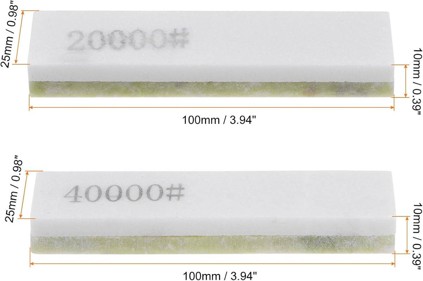 HARFINGTON 2pcs Knife Sharpening Stone Set 10000/20000/40000 Grit Rectangle Knife Sharpening Stone Sharpener Whetstone for Knives Scissors Kitchen Sharpen Tools