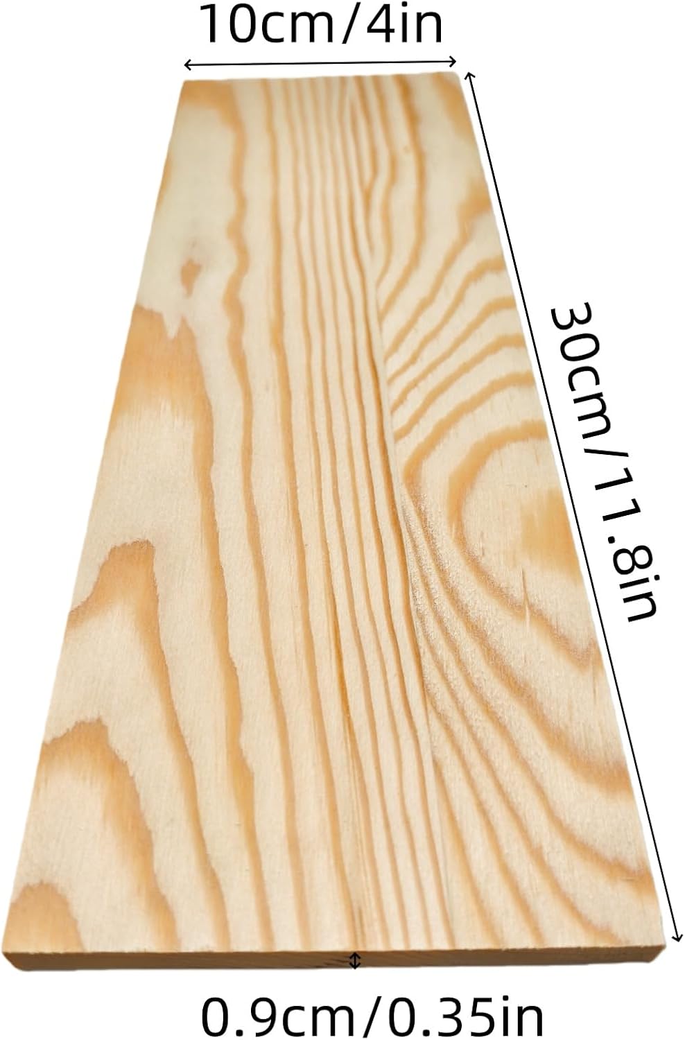 4PCS Rectangle Wood Boards Unfinished Wood Blocks for Crafting, 8x6x1in Blank Whittling Wooden Blocks for Wood Carving,Painting & Burning