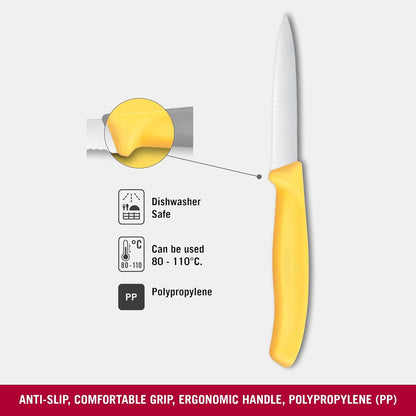 Victorinox Swiss Classic 3 inch Serrated Edge Pointed Tip Paring Knife, Purple
