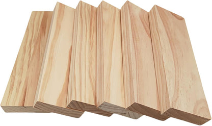 4PCS Rectangle Wood Boards Unfinished Wood Blocks for Crafting, 8x6x1in Blank Whittling Wooden Blocks for Wood Carving,Painting & Burning