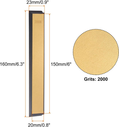 uxcell Diamond Sharpening Stone, 6" x 0.8" (150mm x 20mm) 80 Grits Titanium Coated Whetstone Sharpener Grinding Plate Hand Tool