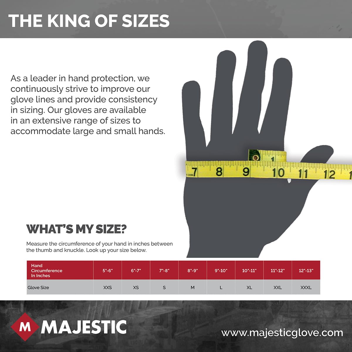 Majestic Cut-Less Korplex Glove with Sandy Nitrile Palm | 12 Pair - MED | 13 Gauge Liner, ANSI A9, Extreme Cut Resistance, Breathable, Gray/Black | for Automotive, Industrial, Manufacturing | 35-7675