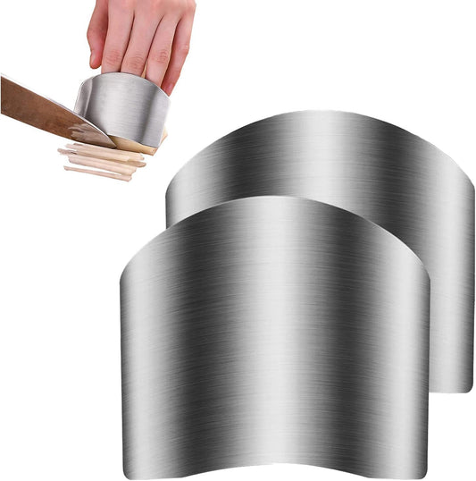 2 Pcs Finger Guards for Cutting, Kitchen Tool Stainless Steel Finger Protectors Finger Guard for Cutting Food, Finger Protectors,Avoid Hurting When Slicing and Dicing(2pcs)