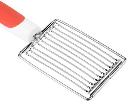 ASHATA Lunch Meat Slicer, Stainless Cutter with Handle for Cheese Potato Egg Ham Fruit Tomato, Quality Stainless Steel 10 Wires for 11, Stainless Steel Fruit Vegetable Slicer