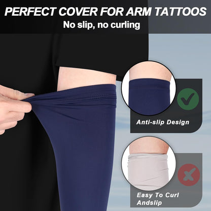 UV Sun Protection Arm Sleeves for Men Women, UPF 50+ Cooling Sun Sleeves to Cover Arms Sports Compression Covers