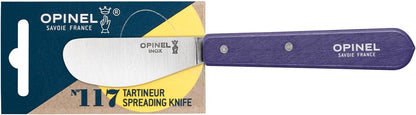 OPINEL Essential No.117 Spreading + Butter Knife, Painted Hornbeam Wood Handles, Made in France (Natural)