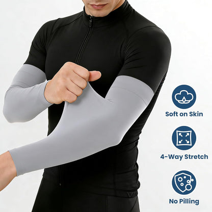 Mochabao 8 Pairs Soft Arm Sleeves, UV Sun Protection Cooling Compression Arm Covers for Outdoor Work, Sports, Men & Women