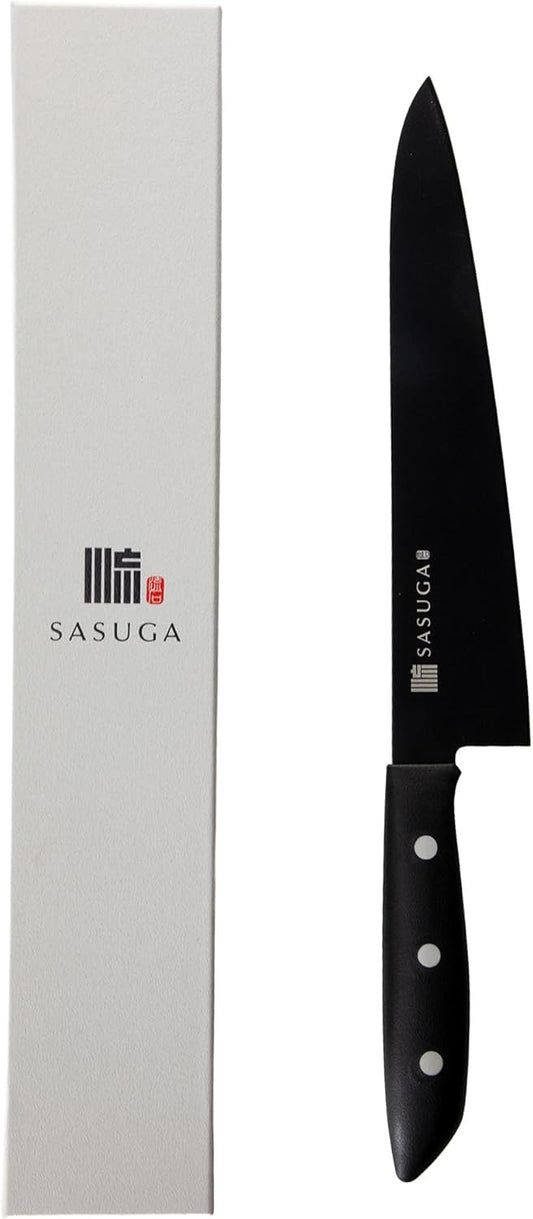 SASUGA Lightweigth Japanese Gyuto Chef’s Knife 210mm – Made in Japan | Molybdenum-Vanadium Stainless Steel | Razor-Sharp, Rust-Resistant Blade for Meat, Fish & Vegetables