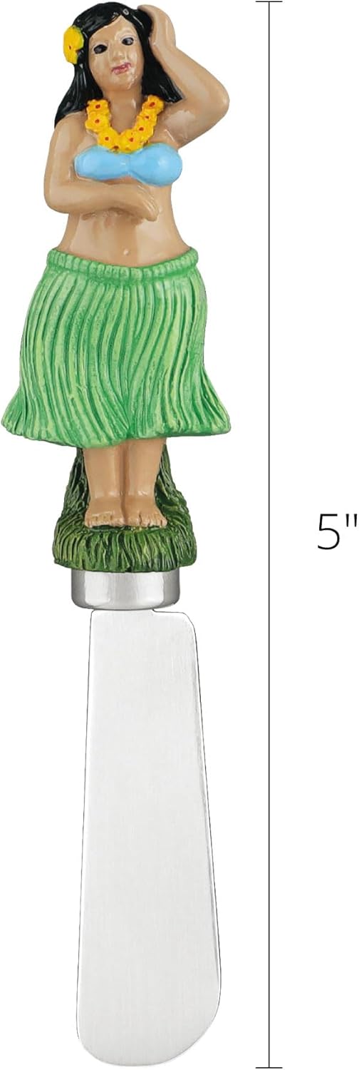 UP UPware Black Lighthouse Cheese Spreaders, Hand-Painted Resin Handles with Stainless Steel Blades for Spreading Cream Cheese, Butter, Jam, or Sandwich, Set of 4