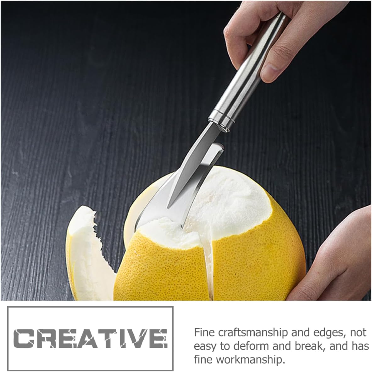 Pomelo Peeler Tool Multi-function Citrus Opener Serrated Edge 304 Stainless Steel Grapefruit Knife for Fruit Cutting Kitchen Gadget for Home Use