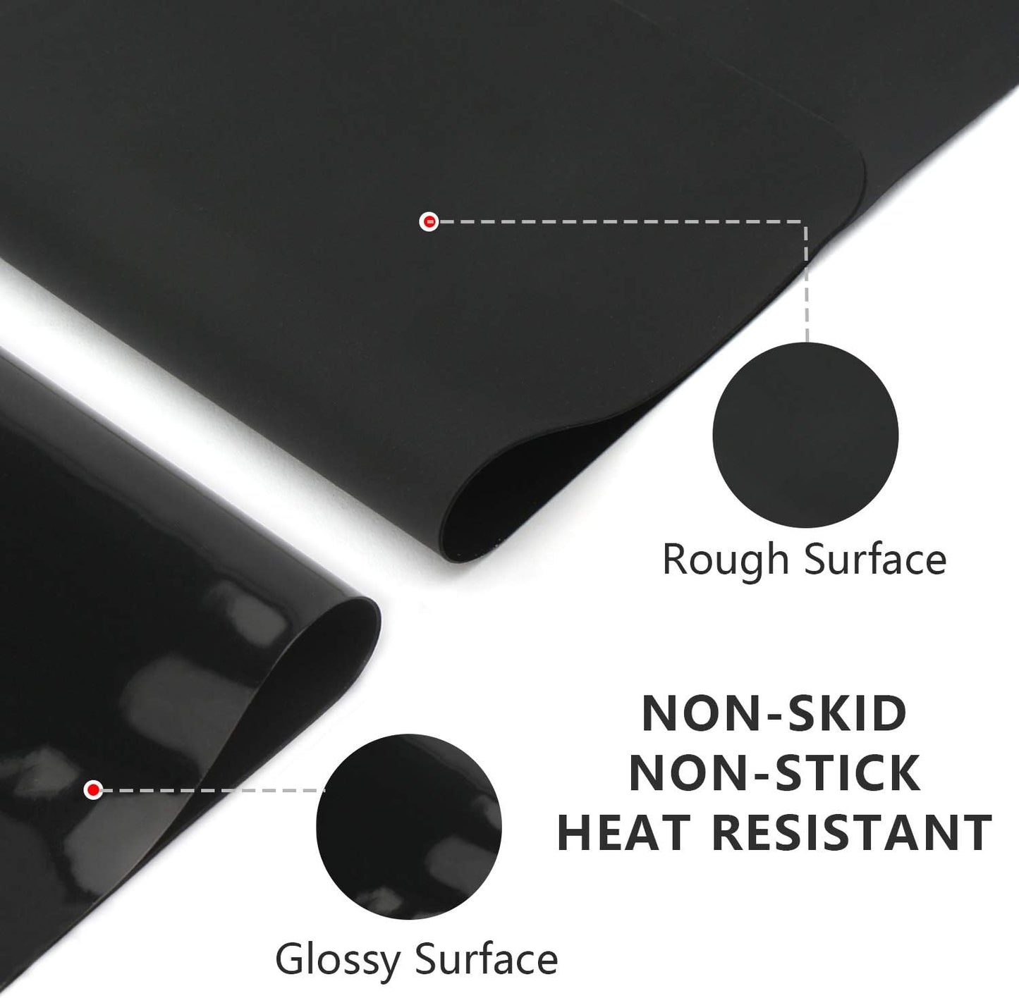 Gartful 2 Pack Silicone Crafting Mats, 15.7" x 11.8" Silicone Mat for Crafts, Large Heat Resistant Sheet for Jewelry Casting, Epoxy Resin, Painting, Counter Table Protector, Placemat, Nonstick, Black