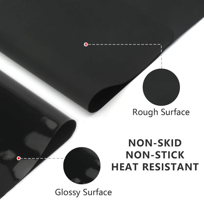 Gartful 2 Pack Silicone Crafting Mats, 15.7" x 11.8" Silicone Mat for Crafts, Large Heat Resistant Sheet for Jewelry Casting, Epoxy Resin, Painting, Counter Table Protector, Placemat, Nonstick, Black