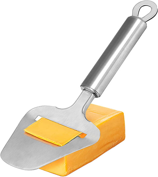 TOPULORS Cheese Slicer Stainless Steel, Cheese Knife Heavy Duty Plane Cheese Cutter, Shaver, Server For Semi-Soft, Semi-Hard Cheese