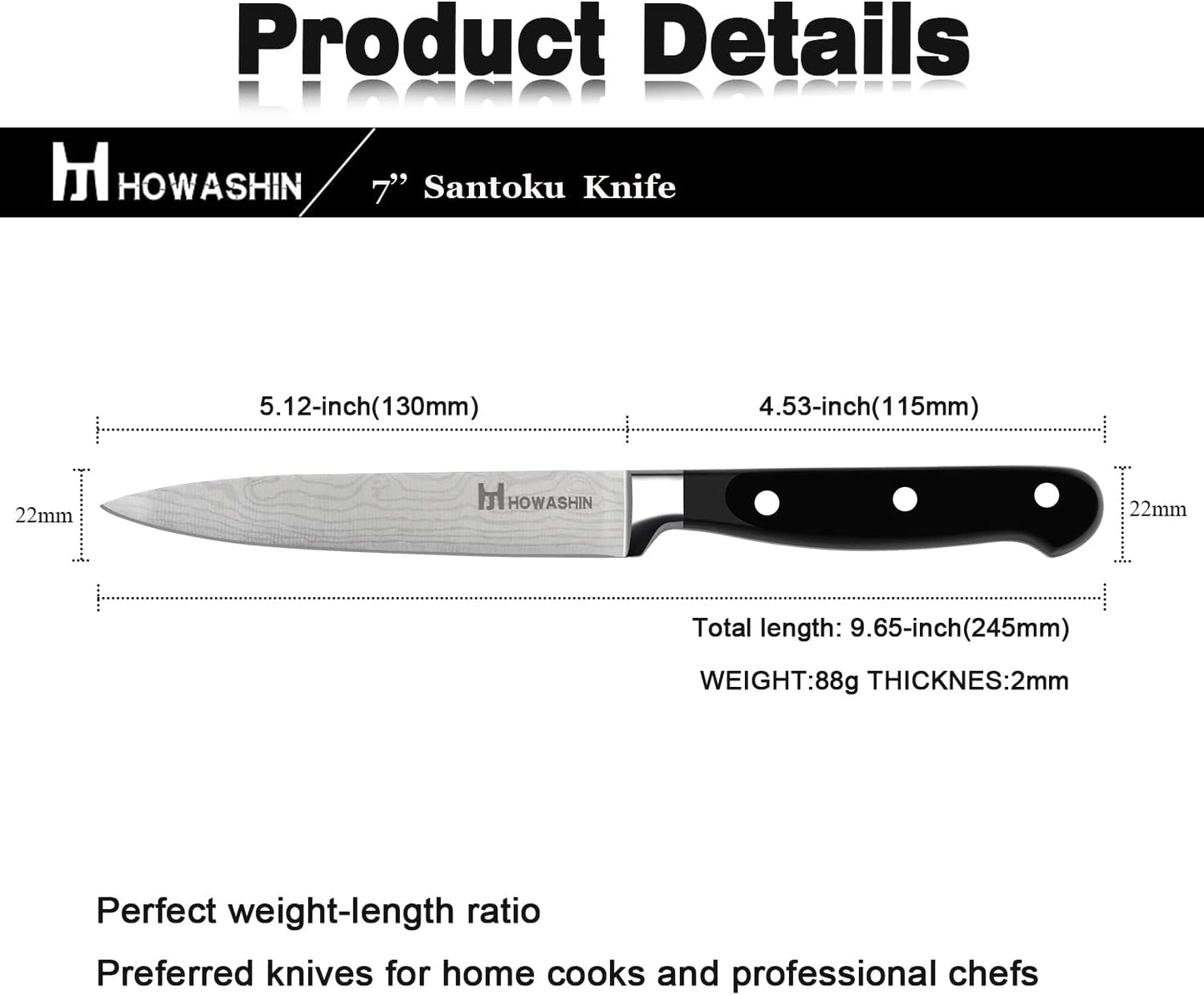5 inch Utility Knife Sharp Professional Chef 's Knife German High Carbon Kitchen Knife Ergonomic Handle With Christmas Gift Box